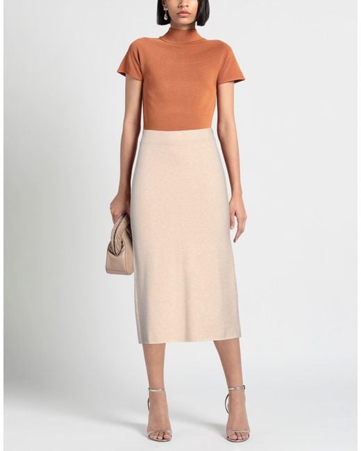 Soallure Natural Midi Skirt