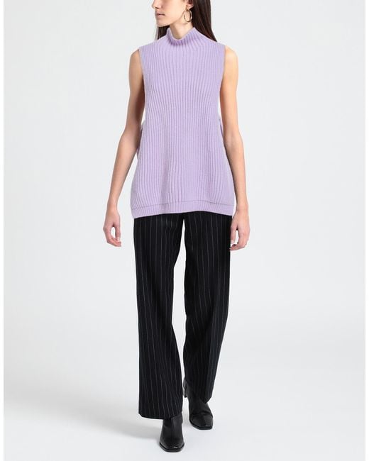 SOLOTRE Purple Rollkragenpullover