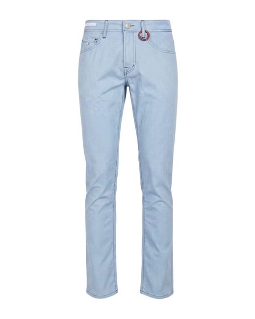 Tramarossa Blue Pants Cotton, Polyester, Elastane for men