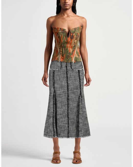 MSGM Gray Midi-Rock