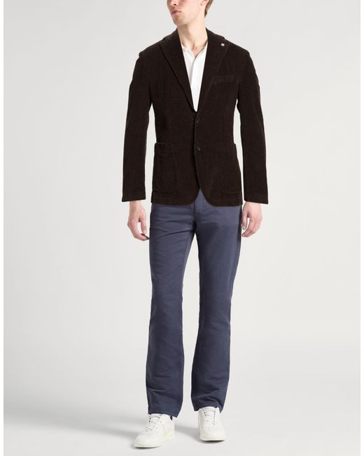 Manuel Ritz Black Blazer Cotton, Elastane for men