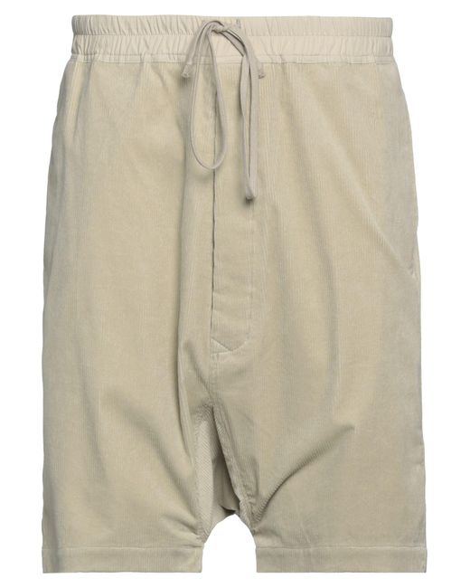 Rick Owens Natural Light Shorts & Bermuda Shorts Cotton, Elastane for men