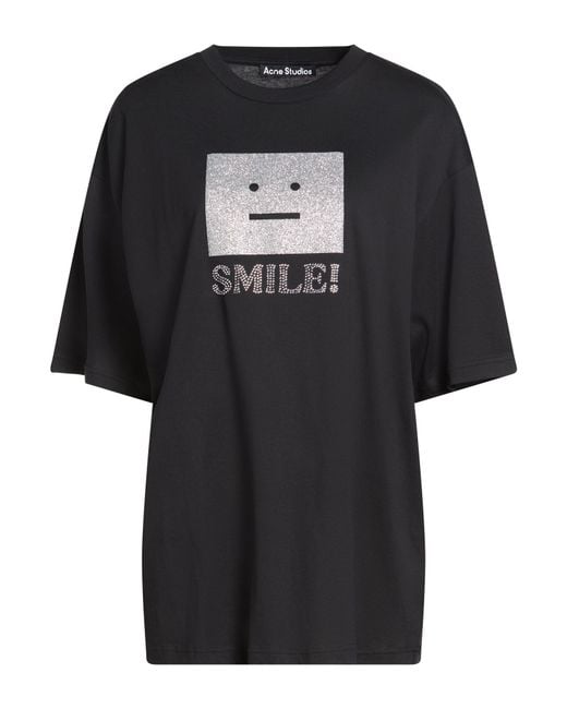 Acne Black T-Shirt Cotton