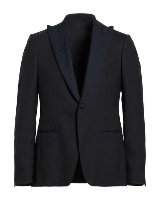 Lardini Black Blazer Wool, Elastane for men