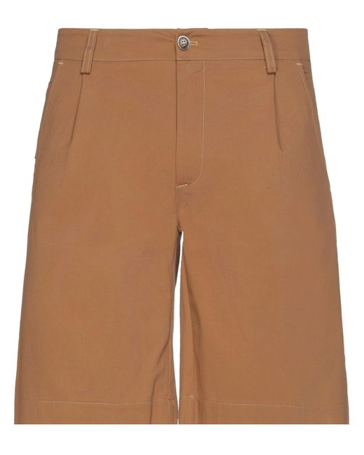 Daniele Alessandrini Cotton Shorts \u0026 Bermuda Shorts in Camel (Natural) for  Men - Lyst