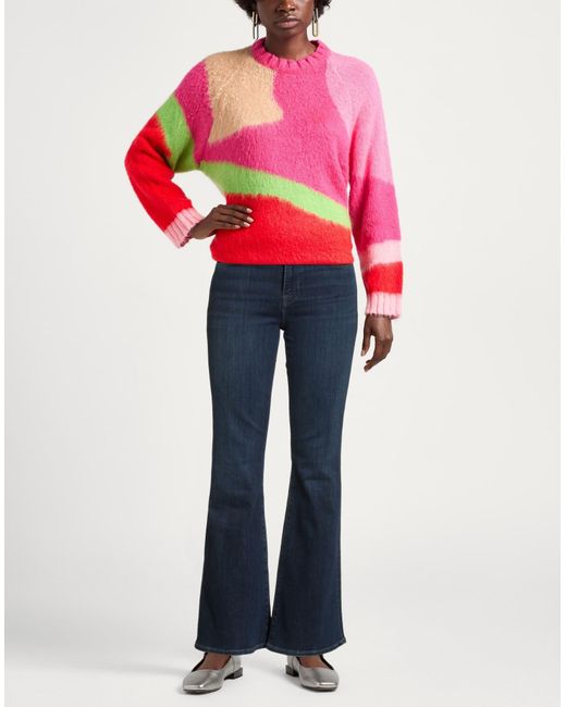 FRAME Blue Le High Flare Jeans Cotton, Lyocell, Polyester, Elastane