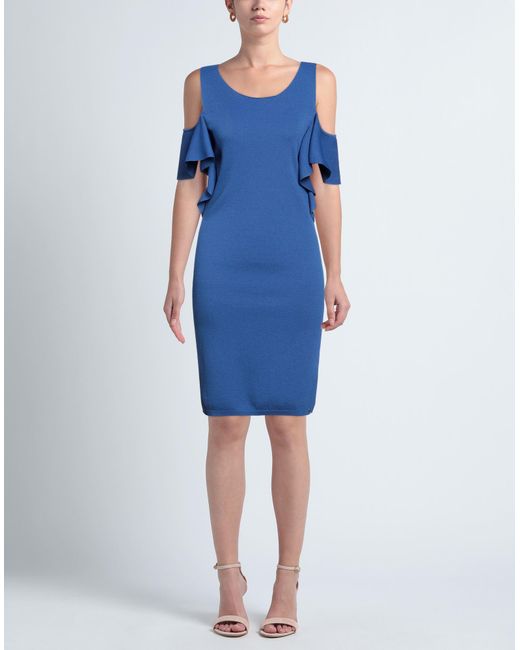 Angelo Marani Blue Mini Dress