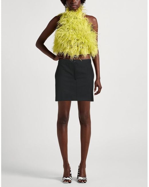 Ottod'Ame Black Mini Skirt Polyester, Virgin Wool, Elastane