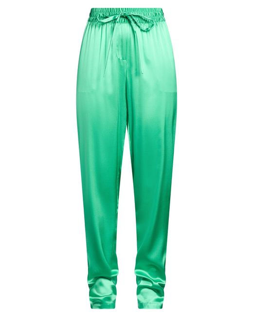 Dolce & Gabbana Green Pants Silk, Elastane