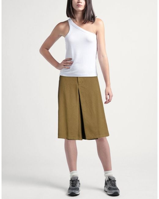 Labo.art Green Military Shorts & Bermuda Shorts Cotton