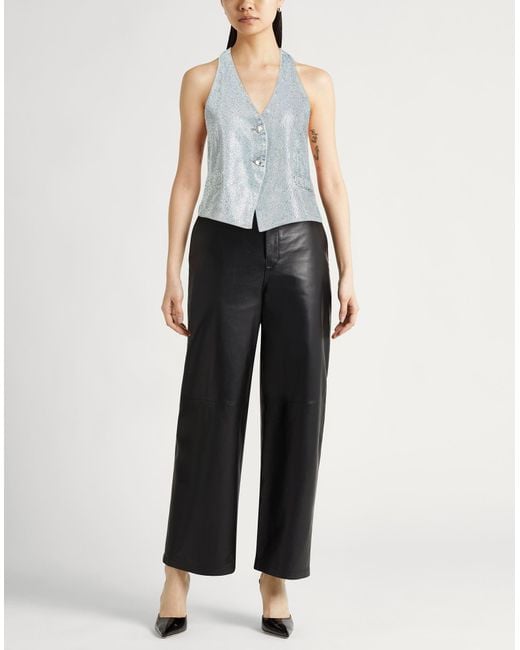 Liu Jo Blue Better Denim Top Cotton