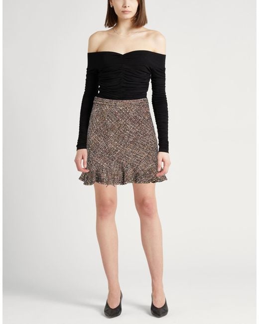 Theory Brown Mini Skirt Acrylic, Wool, Cotton, Polyester, Polyamide