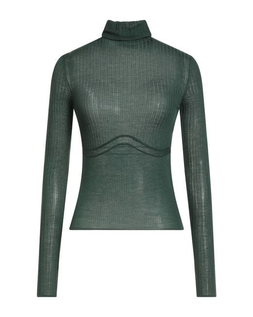 Patrizia Pepe Green Military Turtleneck Wool