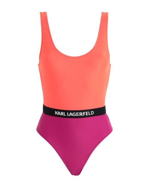 Karl Lagerfeld Pink One-piece Swimsuit