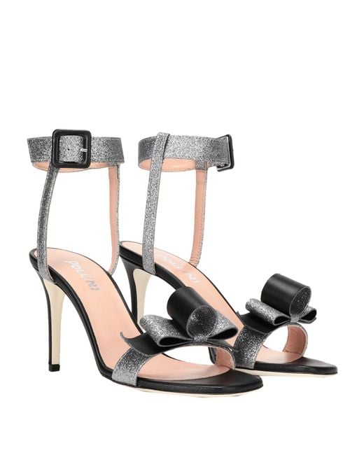 Pollini Black Sandals Calfskin