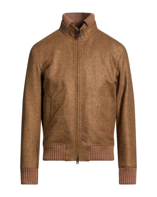KIRED Brown Camel Jacket Wool for men