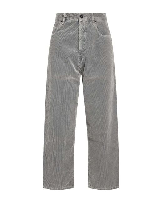 Tramarossa Gray Pants Cotton, Elastane