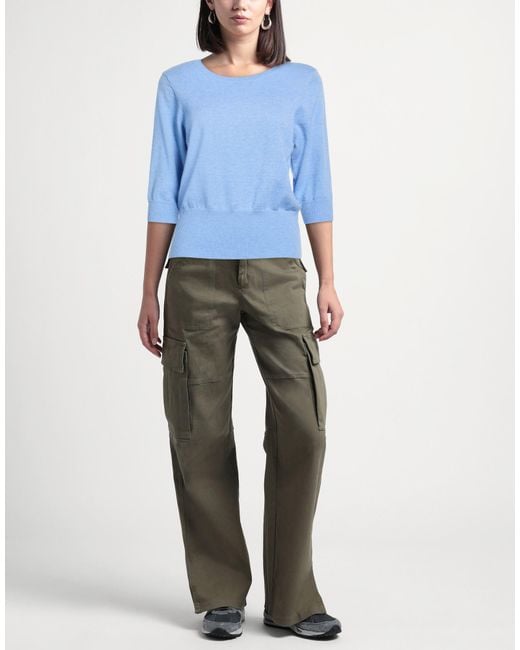Mia Fratino Blue Sweater Cashmere, Polyethylene