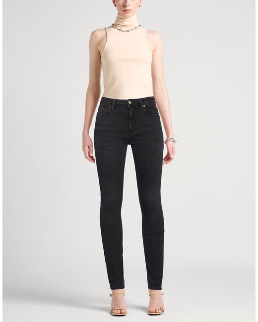 Acne Black Jeans Cotton, Polyester, Elastane