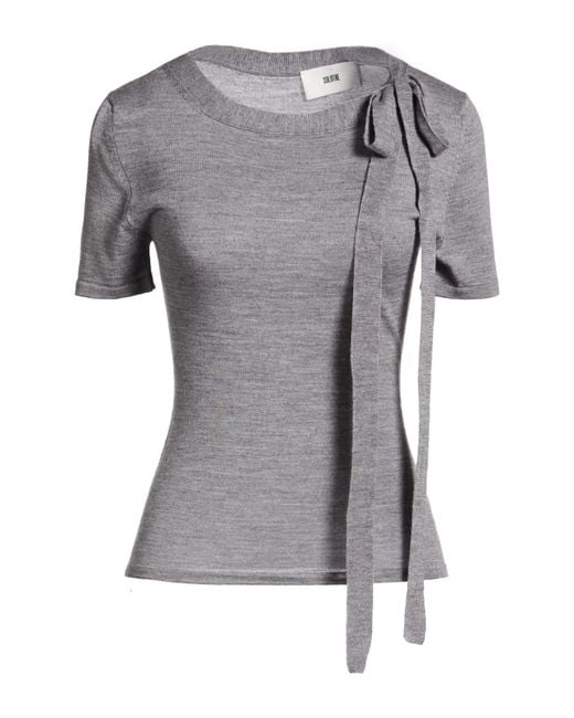SOLOTRE Gray Sweater Wool, Silk