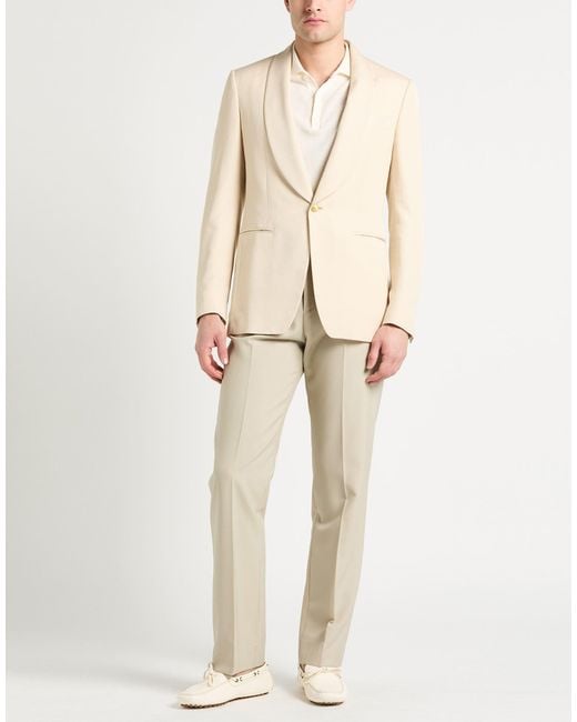 Lardini Natural Ivory Blazer Viscose, Silk for men