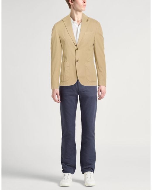 Paoloni Natural Blazer Cotton, Elastane for men
