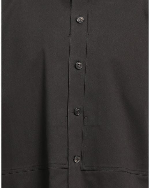 Aion Black Shirt Cotton, Elastane for men