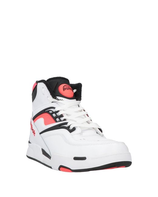 Reebok White Sneakers Leather, Textile Fibers