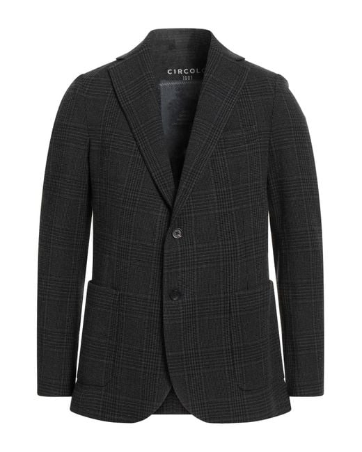 Circolo 1901 Black Blazer Wool, Elastane for men