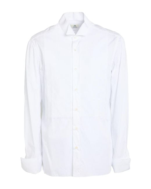 Luigi Borrelli Napoli White Shirt Cotton for men