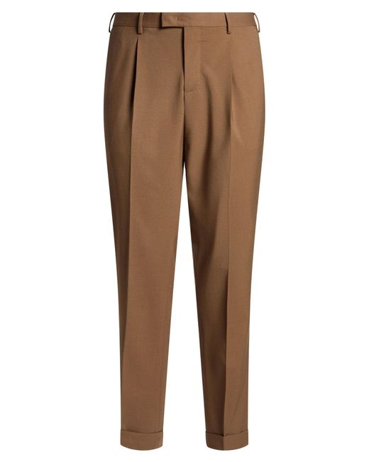 PT Torino Brown Pants Virgin Wool, Elastane for men