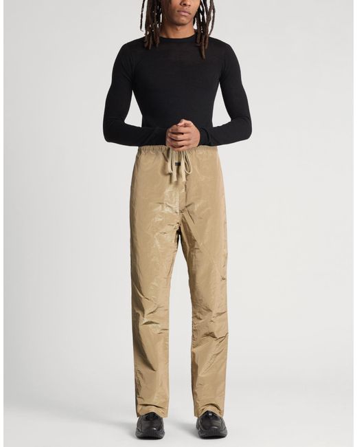 Fear Of God Natural Khaki Pants Polyester, Cotton for men
