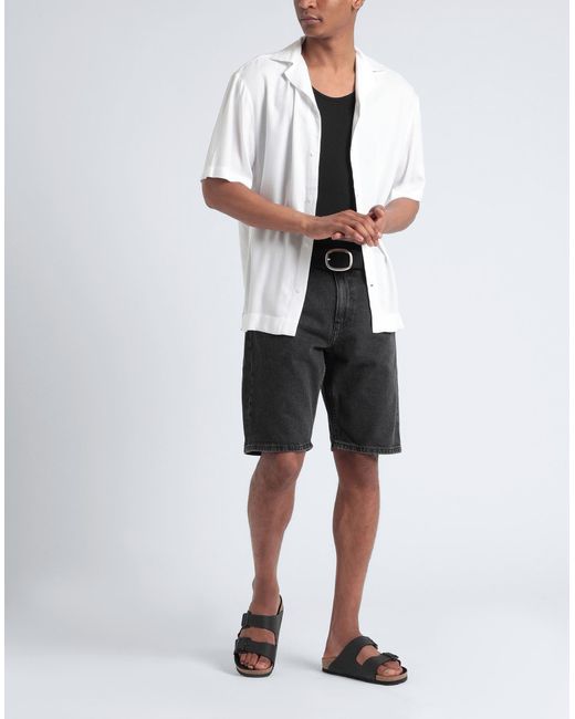 Short en jean Calvin Klein pour homme en coloris Black
