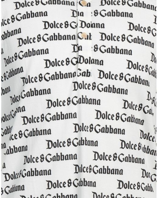 Dolce & Gabbana White Polo Shirt for men