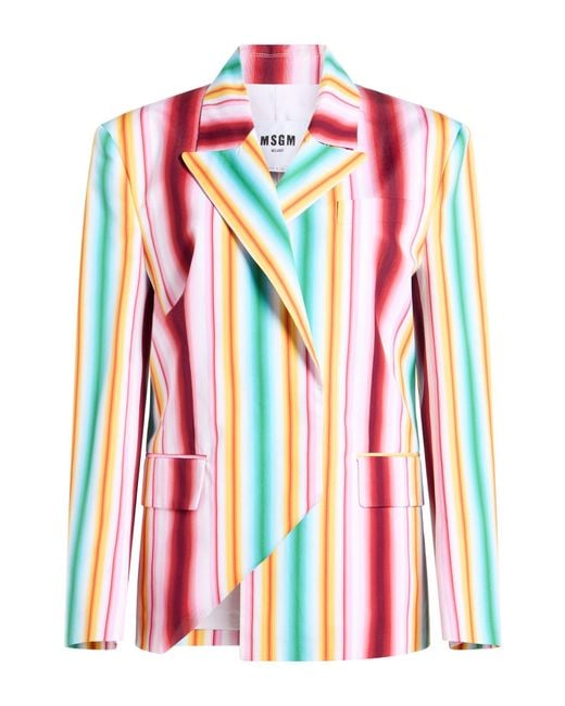 MSGM Red Pastel Blazer Cotton