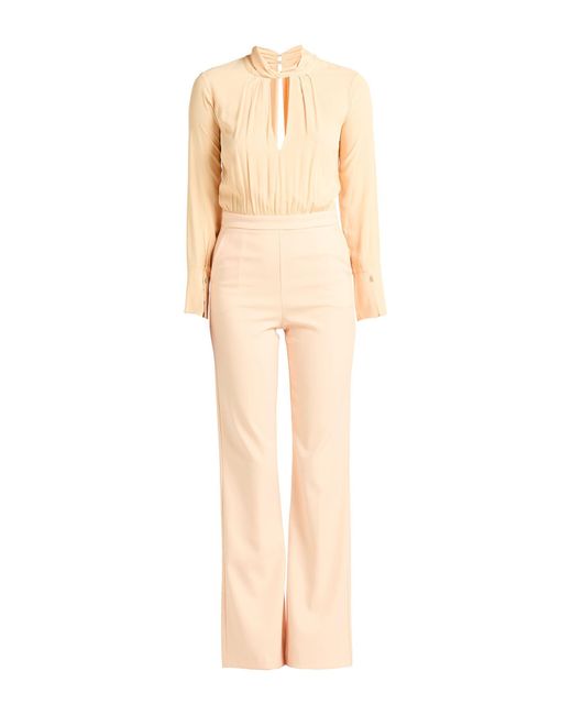Patrizia Pepe Natural Jumpsuit Polyester, Elastane, Viscose