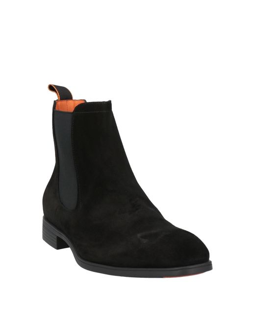 Santoni Black Ankle Boots for men