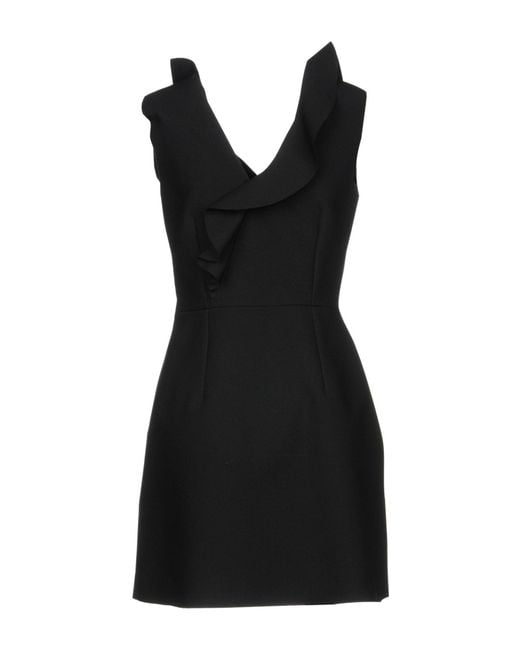 MSGM Black Mini Dress Polyester, Viscose, Elastane