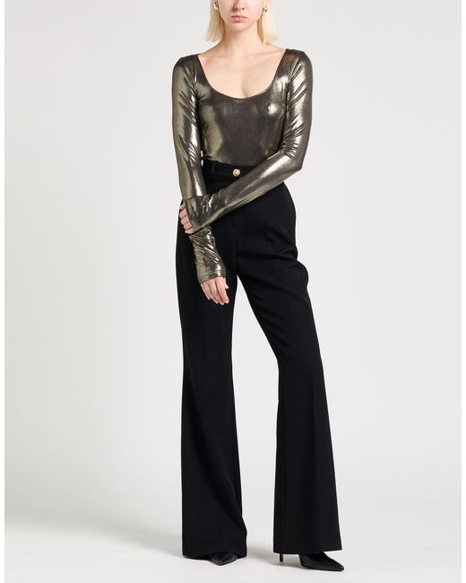 Patrizia Pepe Black Essential Bodysuit Polyester, Elastane