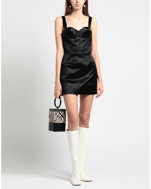 Maison Margiela Black Mini Dress Cotton, Silk, Polyester