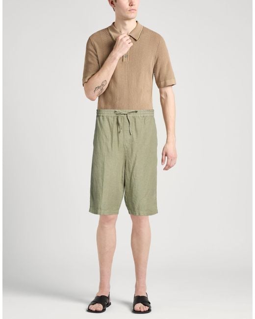 120% Lino Green Shorts & Bermuda Shorts for men