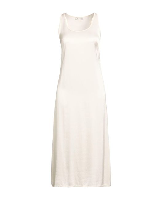 Manila Grace White Midi Dress Viscose, Elastane
