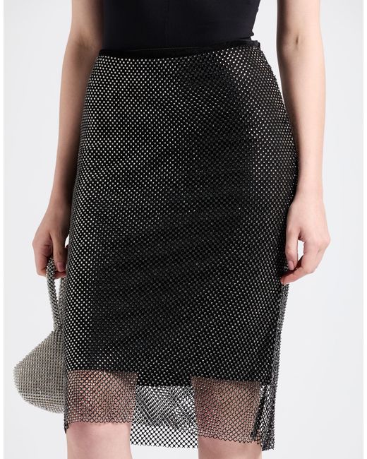 Sportmax Gray Midi Skirt Polyester, Elastane