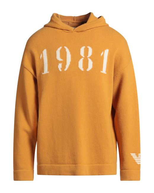 Emporio Armani Orange Sweaters for men