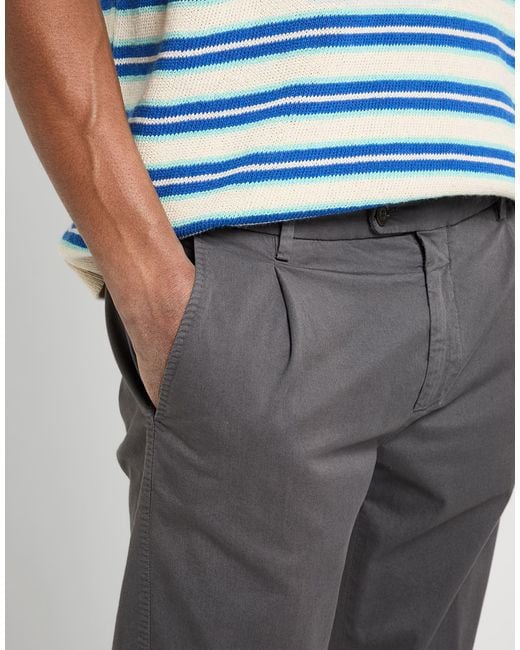 BARMAS Gray Pants Cotton, Elastane for men