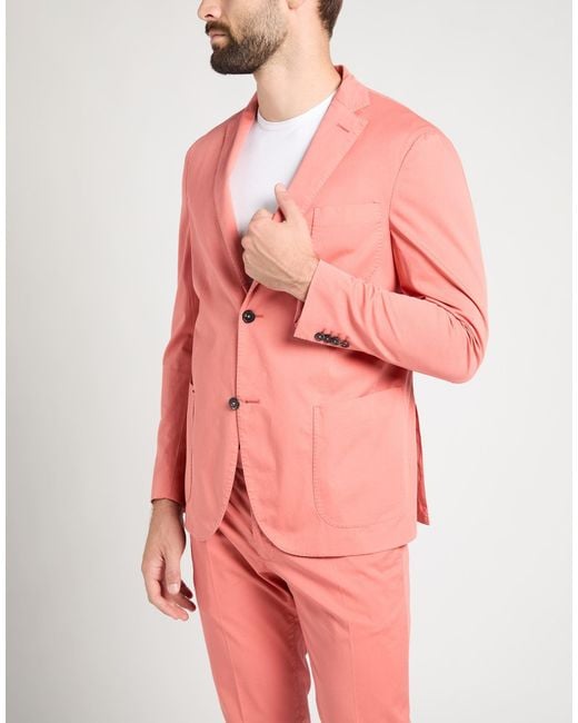 Incotex Pink Suit Cotton, Elastane for men