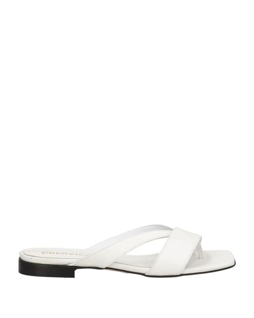 Bervicato White Thong Sandal