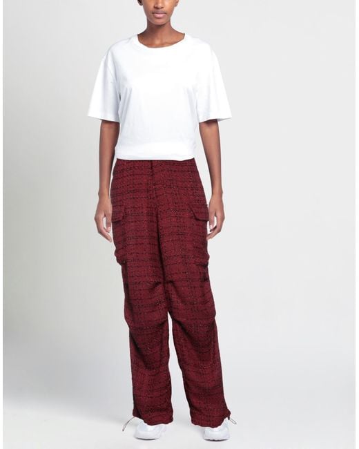 Forte Red Pants Polyester, Acrylic