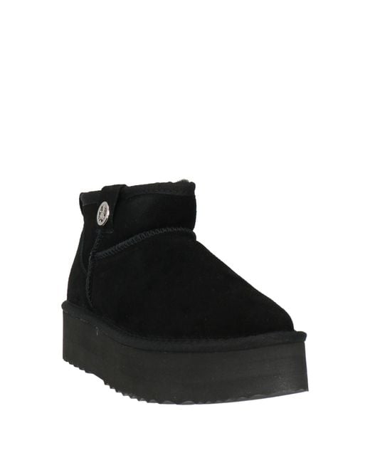 Patrizia Pepe Black Ankle Boots Leather