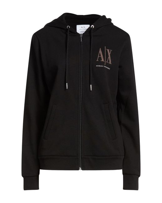 ARMANI EXCHANGE Black Sweatshirt Cotton, Elastane
